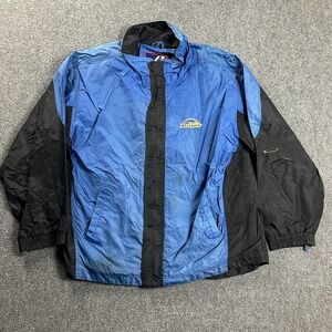 Vintage St. Louis‎ Rams Jacket Mens Medium Blue Football Softshell Thrashed